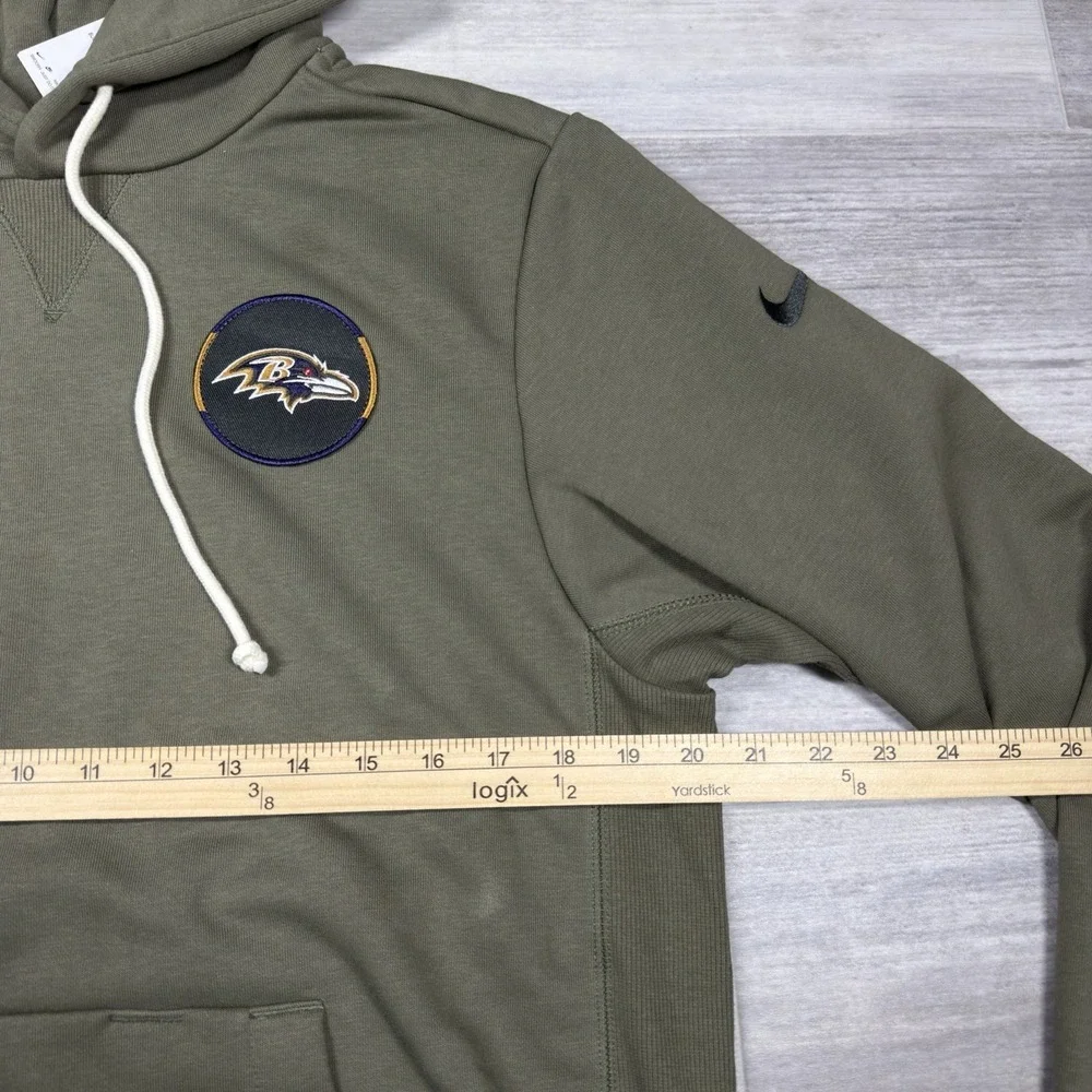 Nike Baltimore Ravens Salute to Service Olive Pullover Hoodie Men's‎ Small New